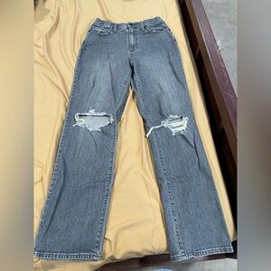 Grey baggy ripped jeans